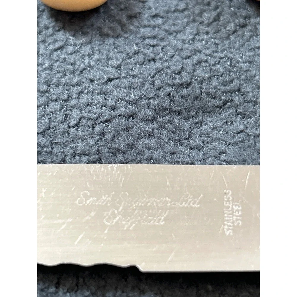 Vintage Smith Seymour Ltd Sheffield Stainless Knives Faux Bone Handle Set of 5